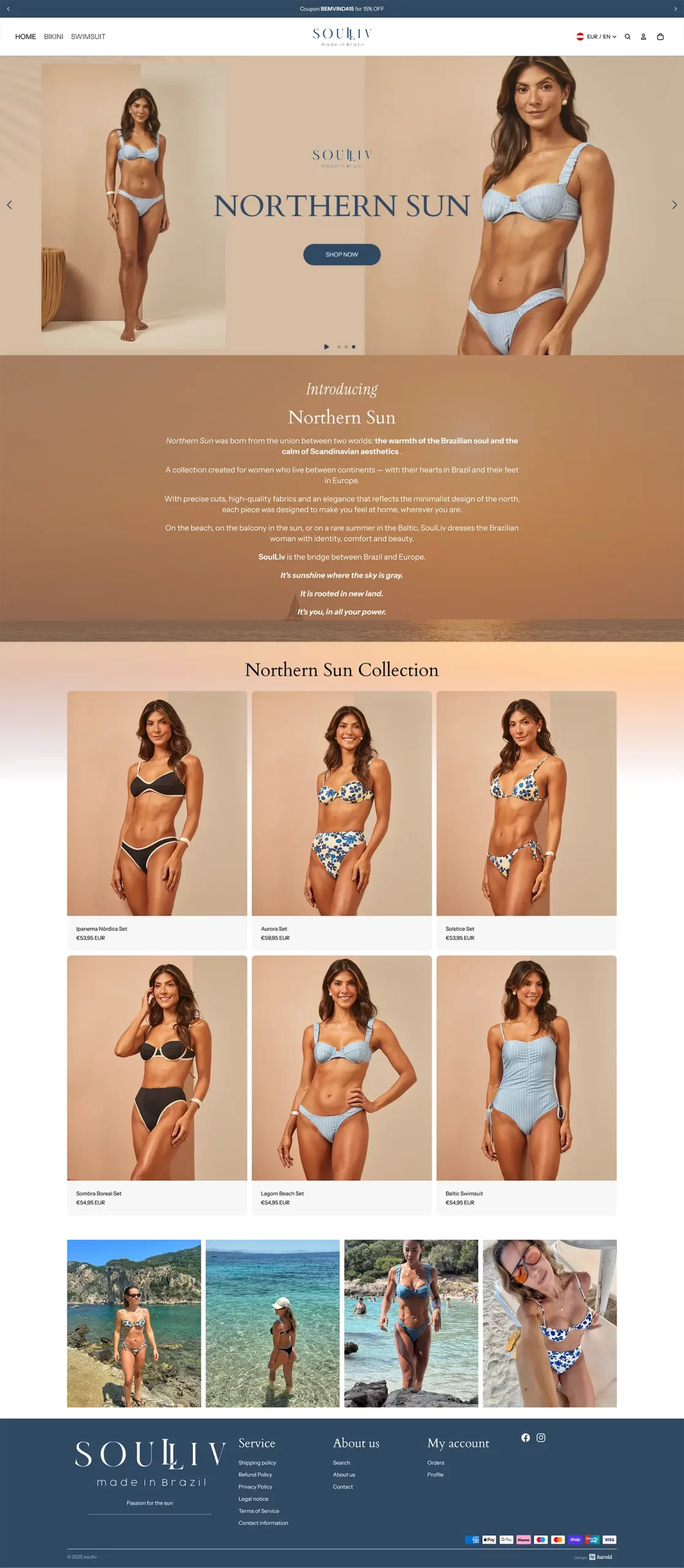 Loja Shopify SoulLiv Beachwear