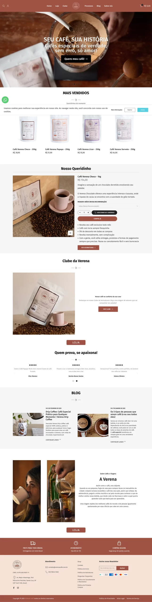 Loja para Cafés Gourmet - Shopify